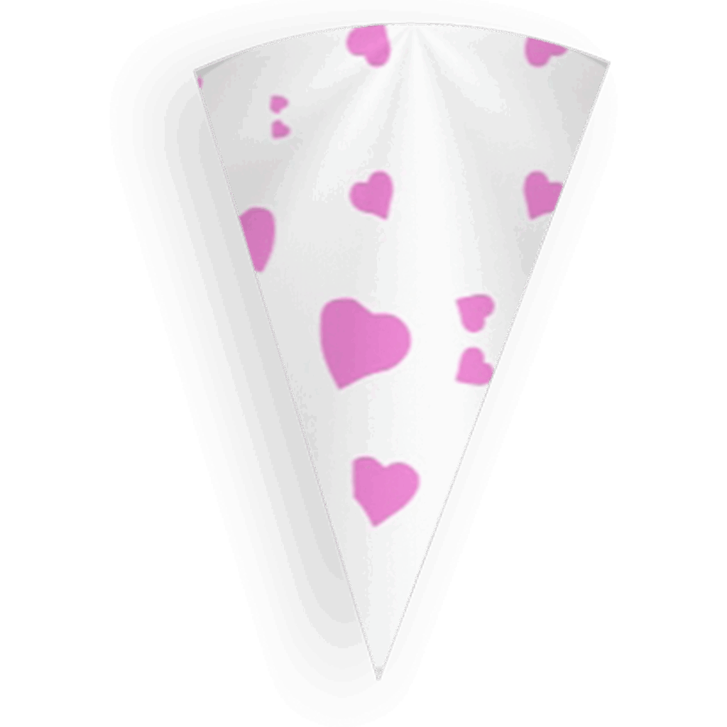 Saco Cone Coração Quatro Cores 15x20 C/50 - BOPP
