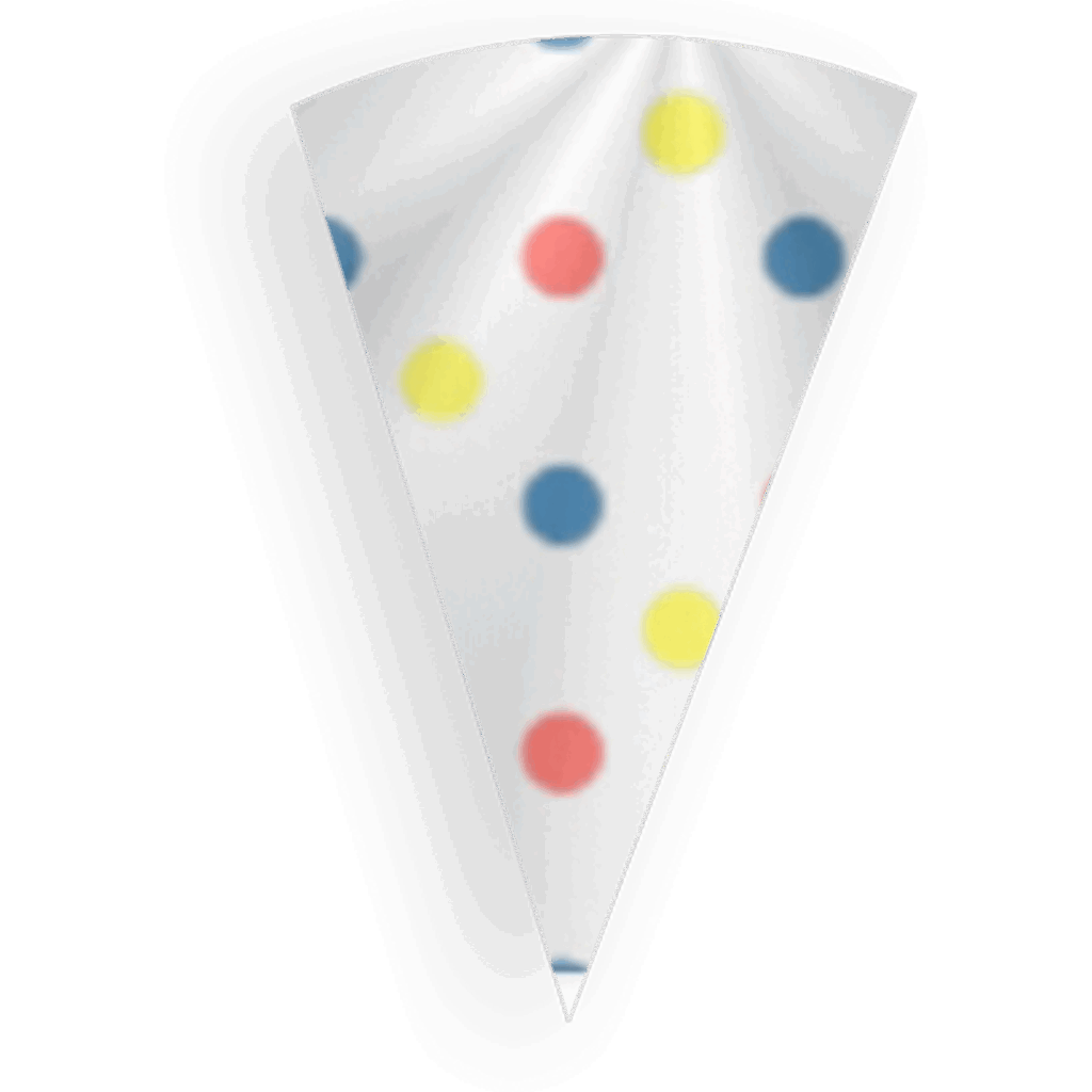 Saco Cone Poá Quatro Cores 10x15 C/50 - BOPP