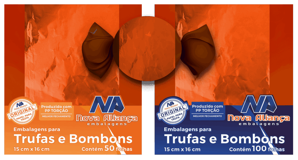 Embalagem Trufa Marrom 15x16cm