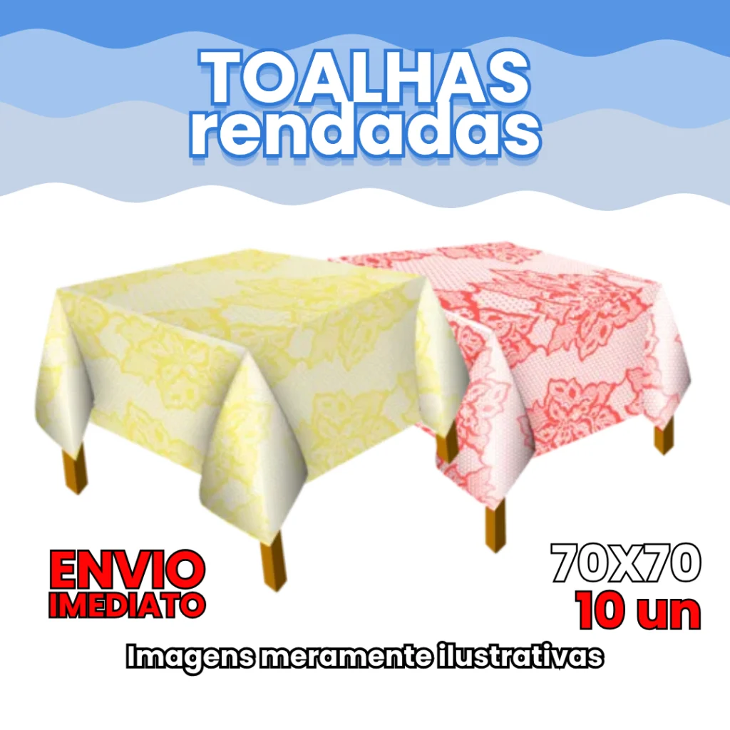 Toalha de Mesa Rendada 70x70 cm