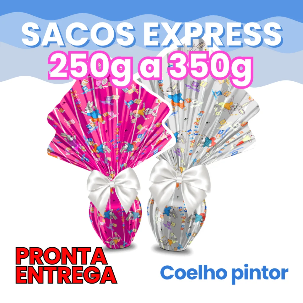 Sacos Express Ovos de Páscoa Envelope – Tema Coelho Pintor