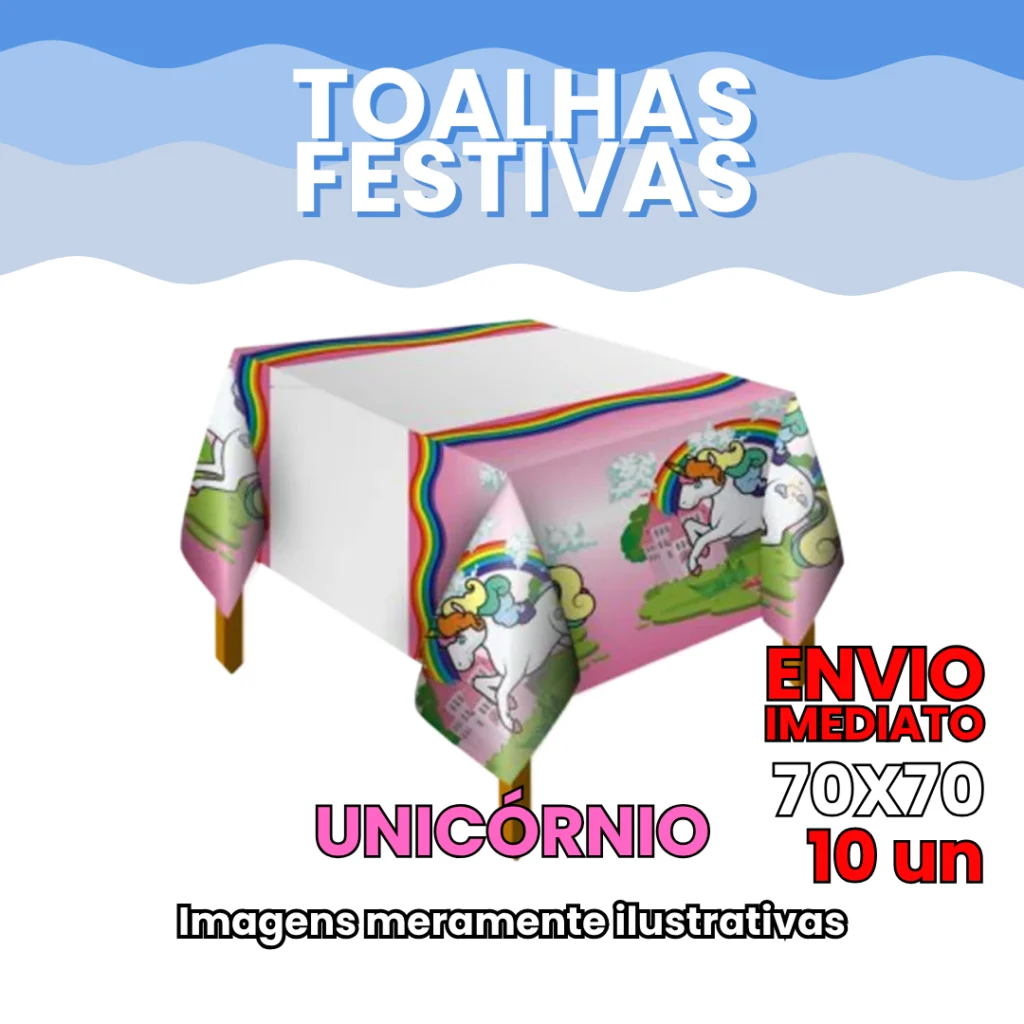 Toalha de Mesa Leitosa Festiva Temas 70x70 cm