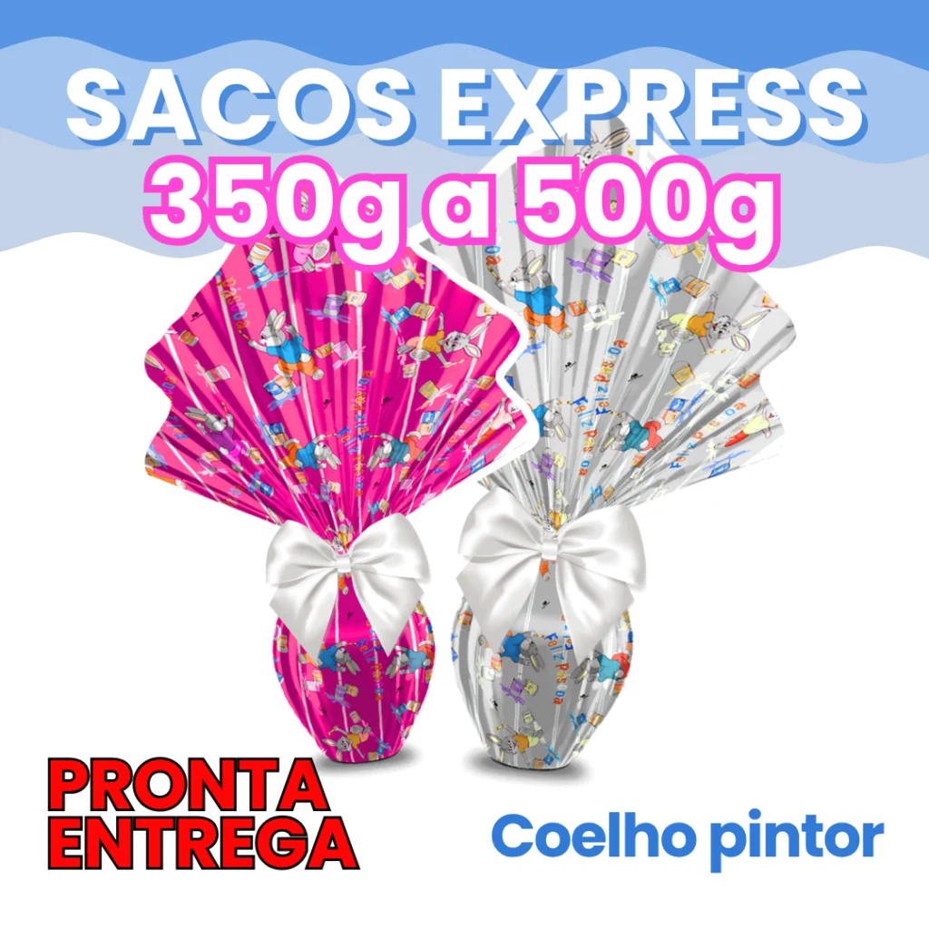 Sacos Express Ovos de Páscoa Envelope – Tema Coelho Pintor