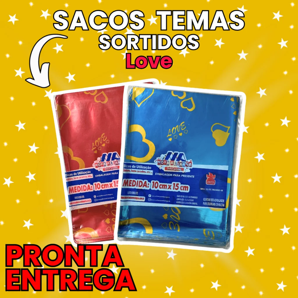 Sacos para Presentes Tema LOVE