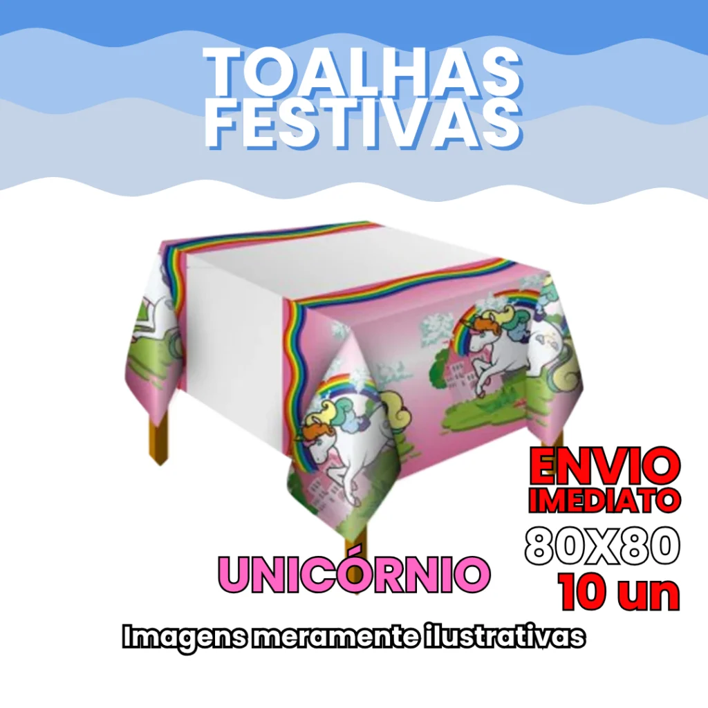 Toalha de Mesa Leitosa Festiva Temas 80×80 cm