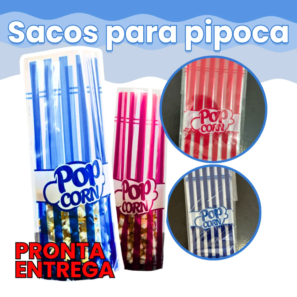 Saco para Pipoca Gourmet Popcorn