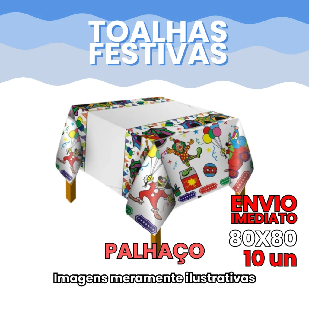 Toalha de Mesa Leitosa Festiva Temas 80×80 cm