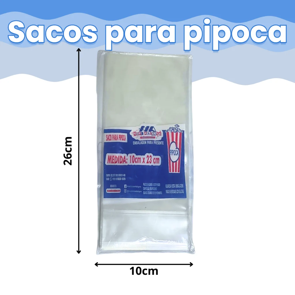 Saco para Pipoca Gourmet Popcorn