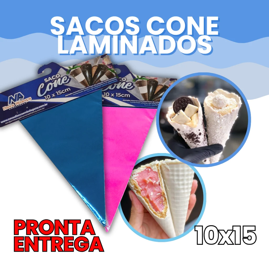 Sacos Cone Trufado BOPP Laminado Cores