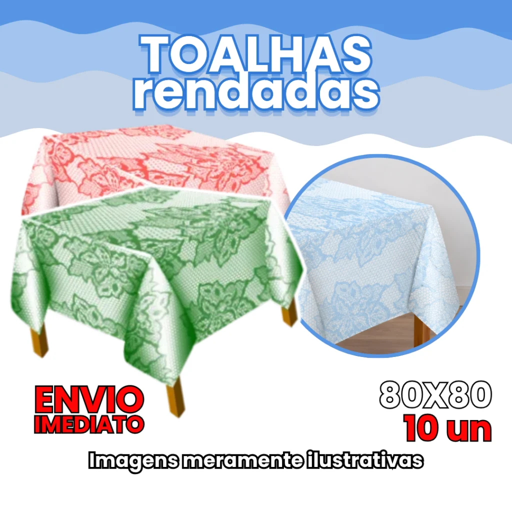 Toalha de Mesa Rendada 80x80 cm