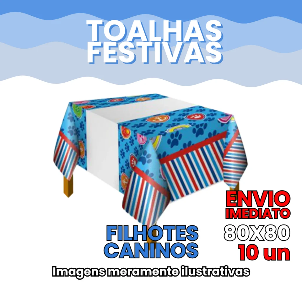 Toalha de Mesa Leitosa Festiva Temas 80×80 cm