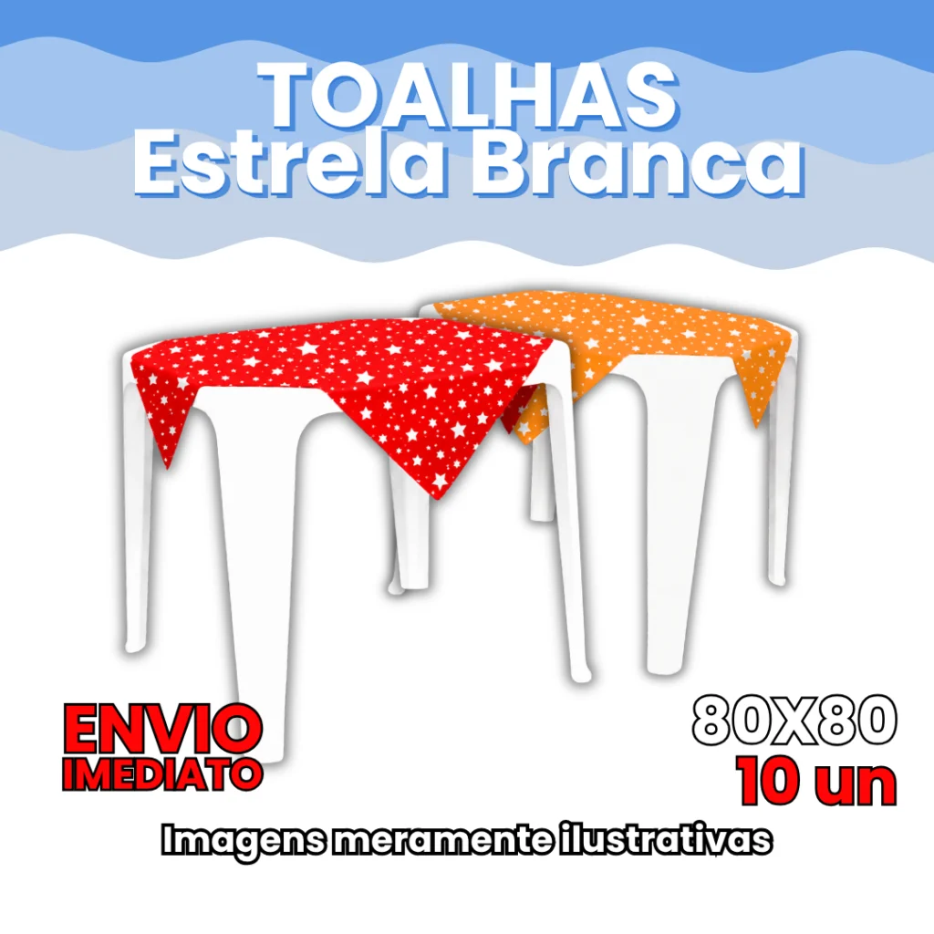 Toalha de Mesa Estrela 80x80 cm