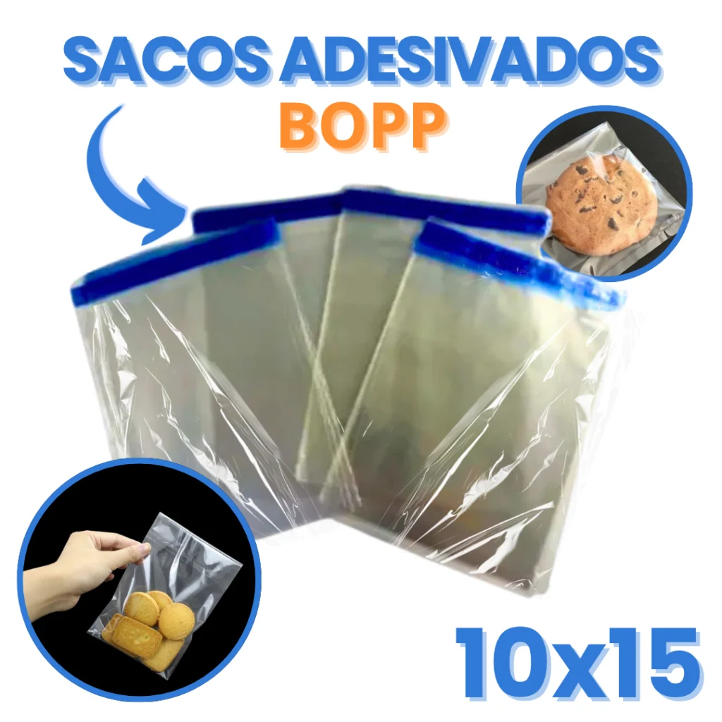 Saco BOPP Transparente Adesivado