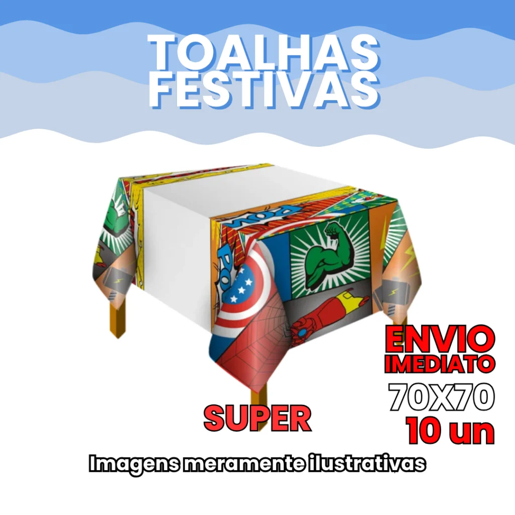 Toalha de Mesa Leitosa Festiva Temas 70x70 cm