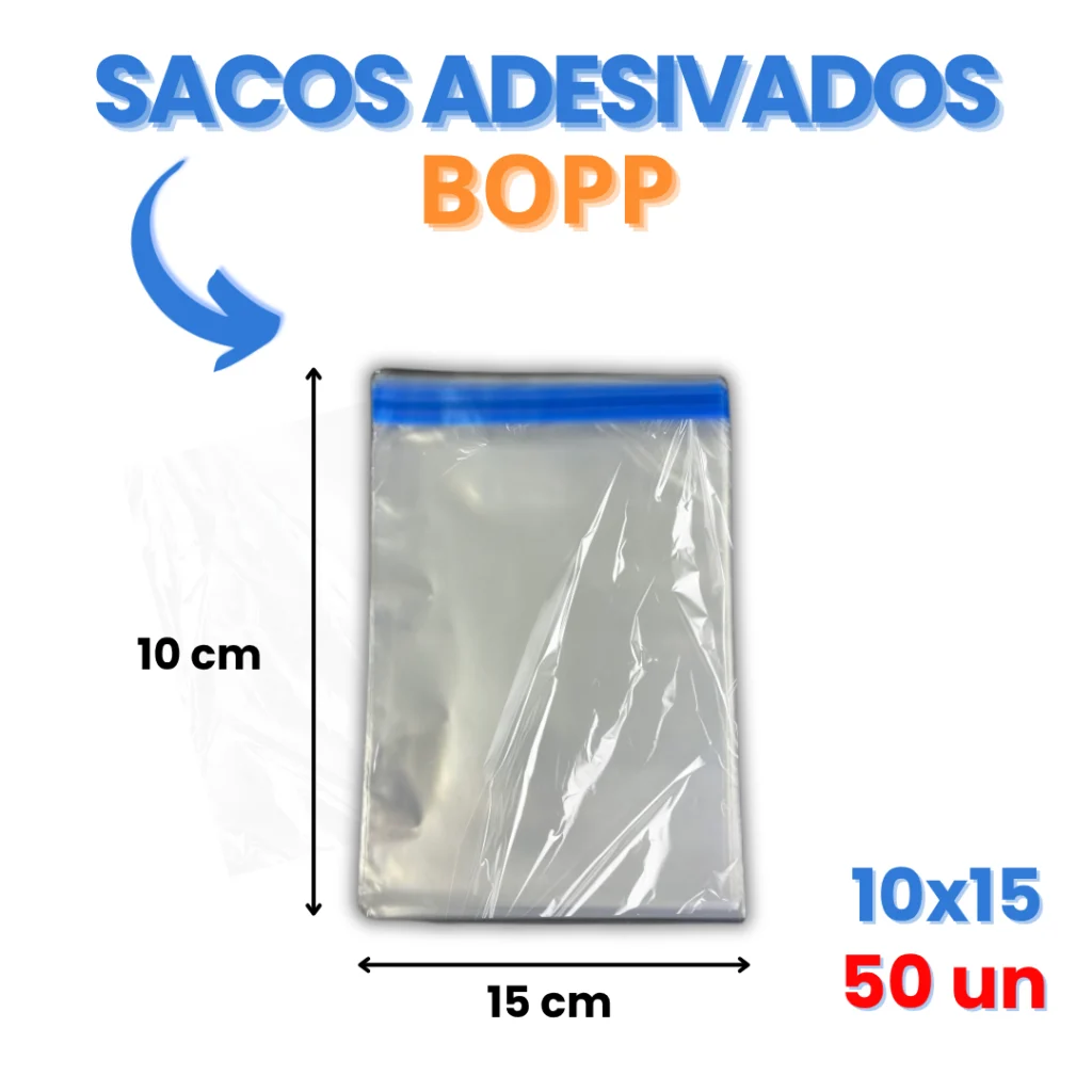 Saco BOPP Transparente Adesivado