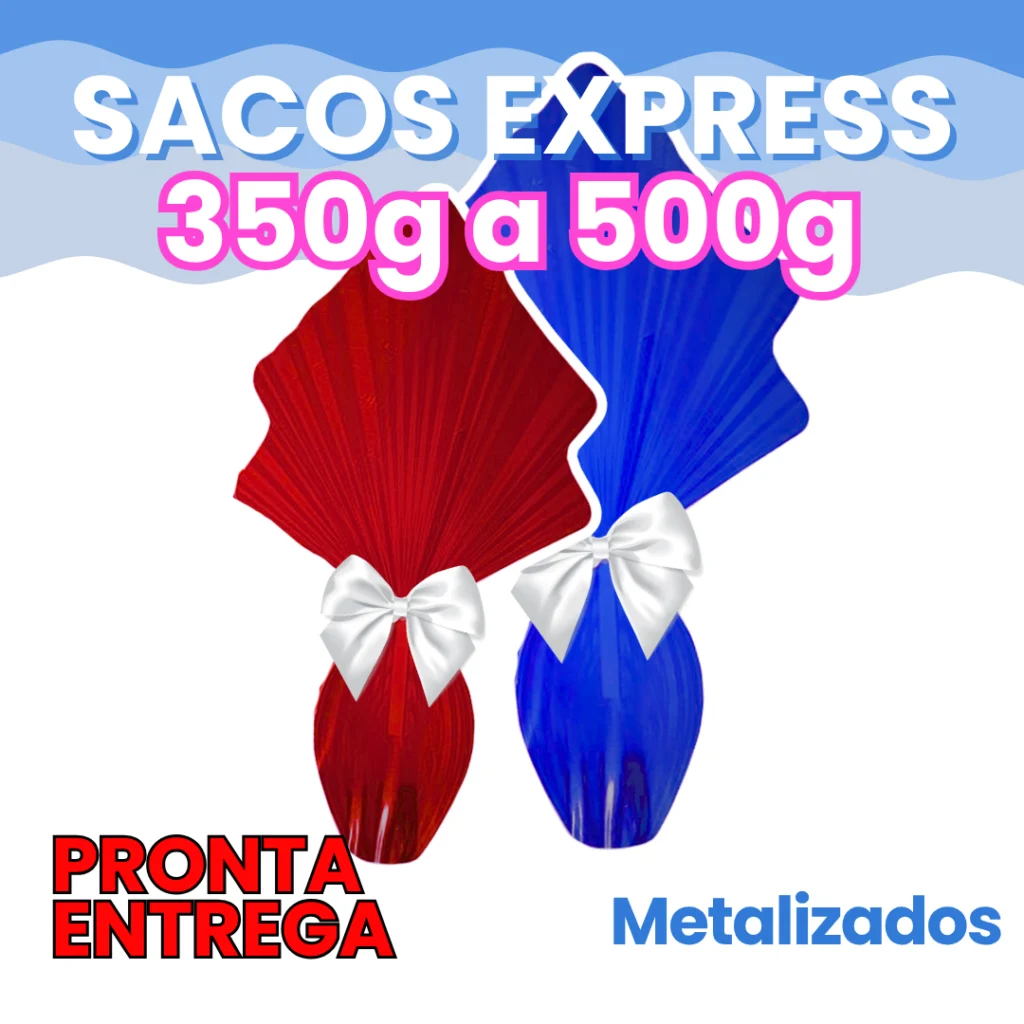 Sacos Express Ovos de Páscoa Envelope Metalizado