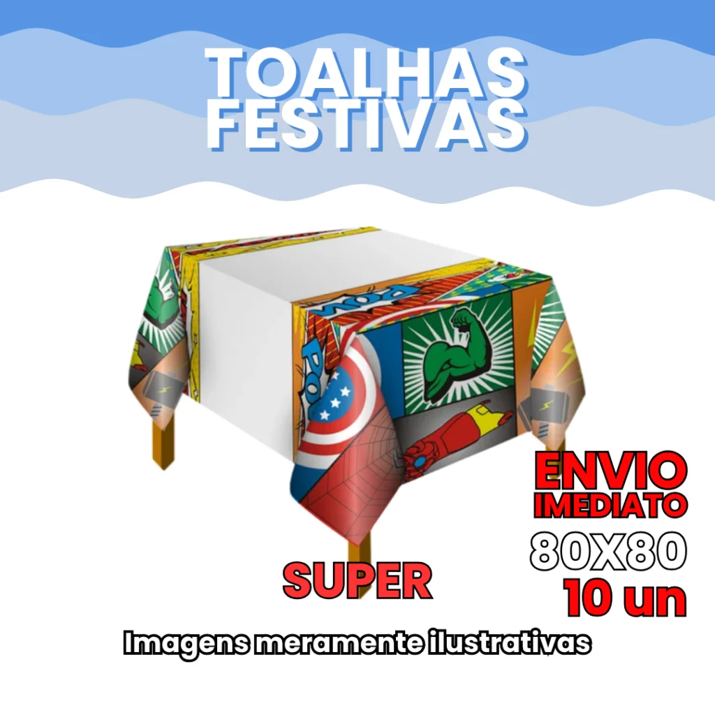 Toalha de Mesa Leitosa Festiva Temas 80×80 cm