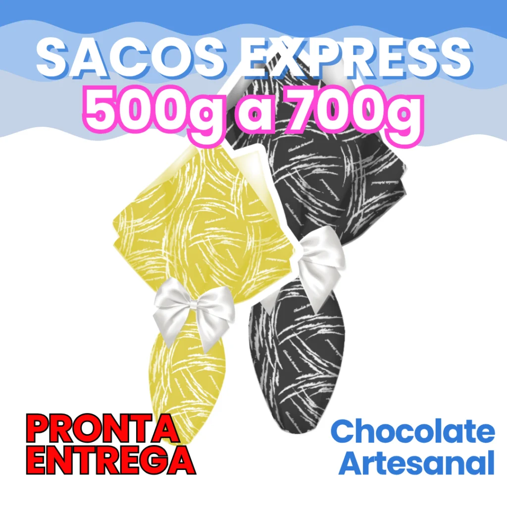 Sacos Express Ovos de Páscoa Envelope – Tema Chocolate Artesanal