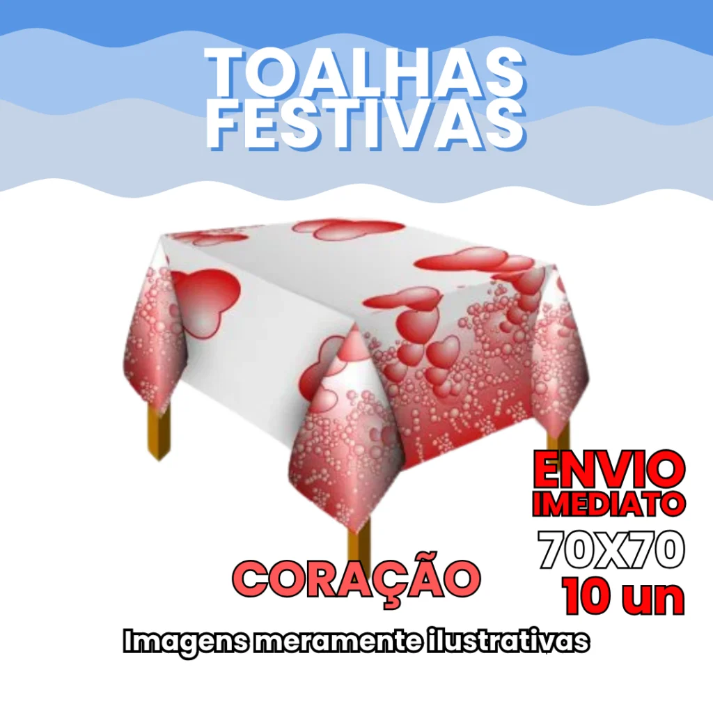 Toalha de Mesa Leitosa Festiva Temas 70x70 cm