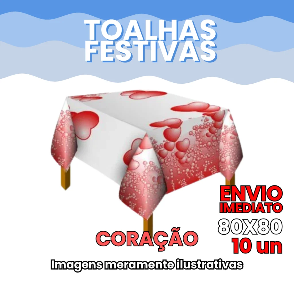 Toalha de Mesa Leitosa Festiva Temas 80×80 cm