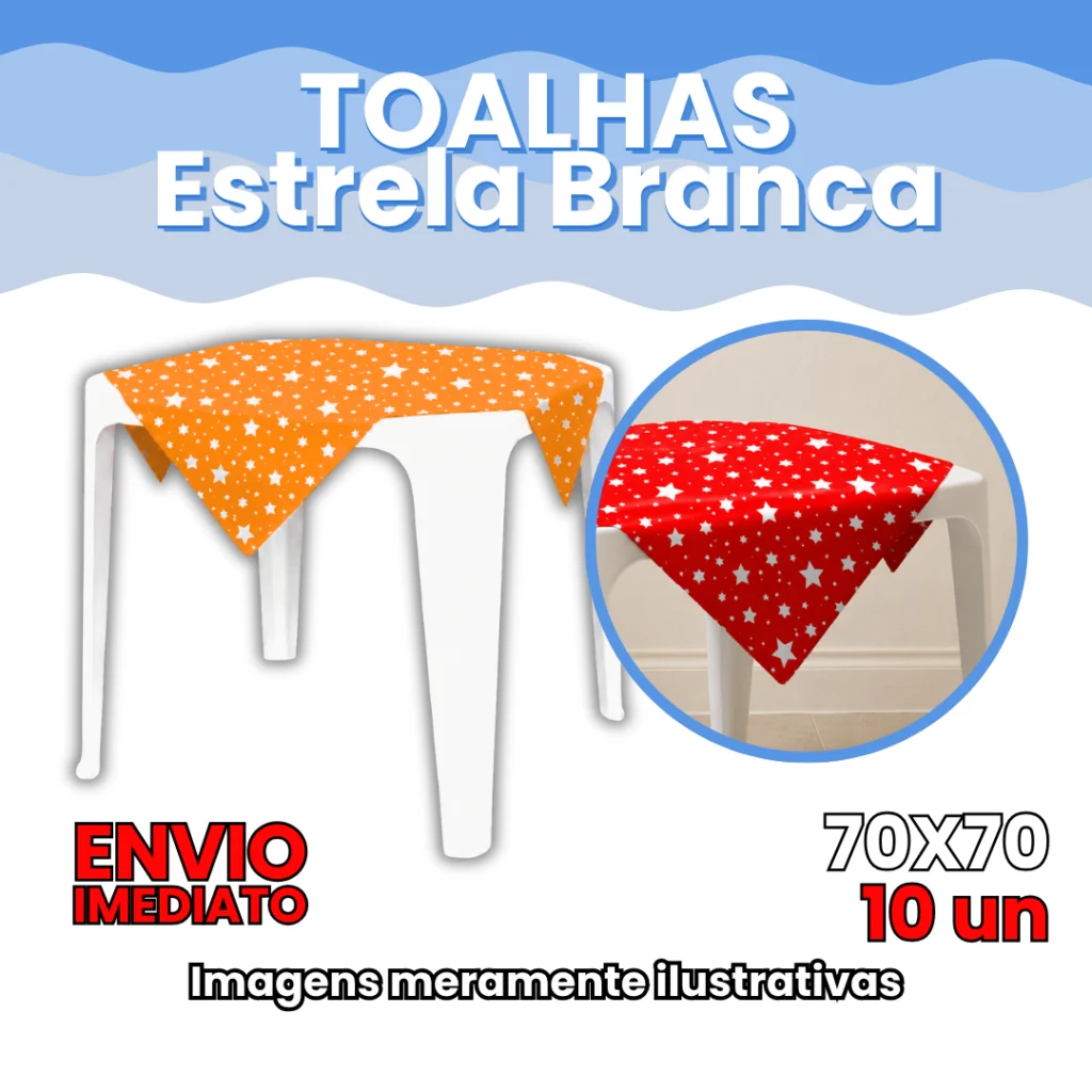 Toalha de Mesa Estrela 70x70 cm