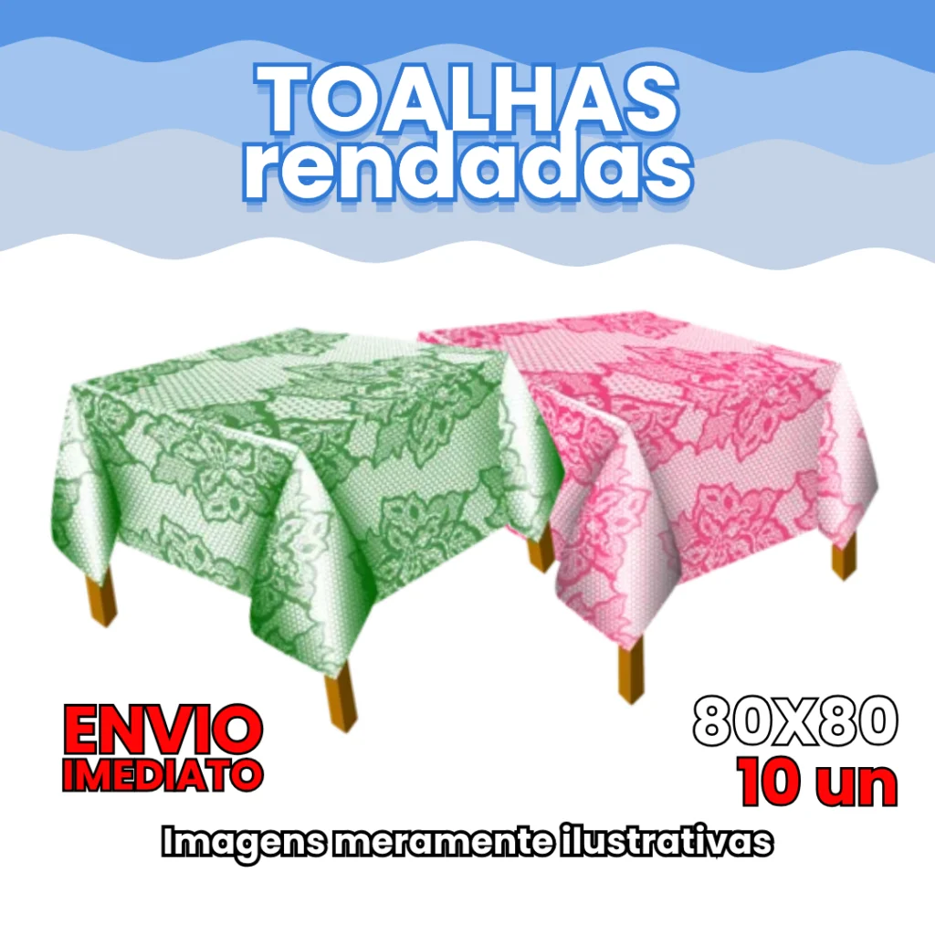 Toalha de Mesa Rendada 80x80 cm