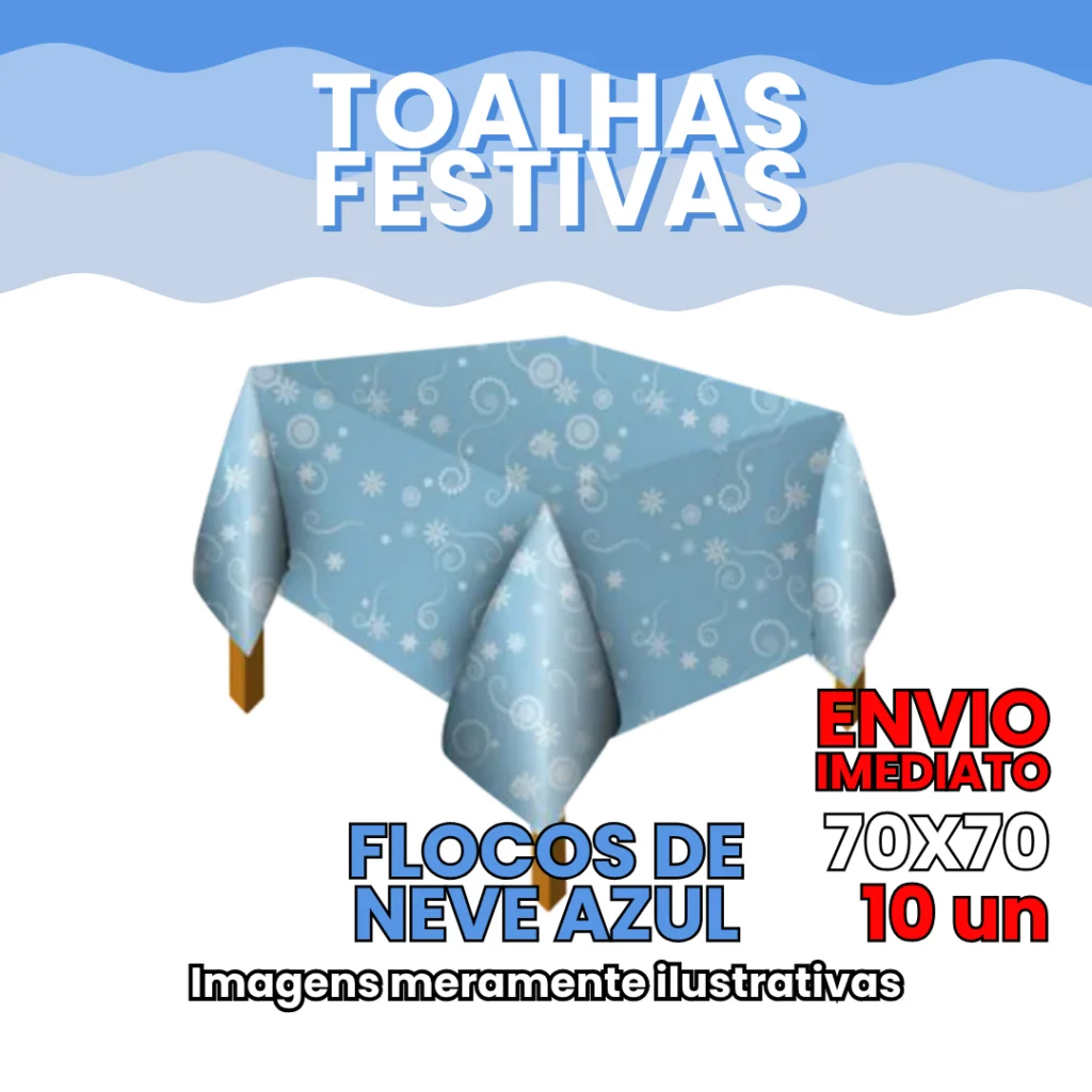 Toalha de Mesa Leitosa Festiva Temas 70x70 cm