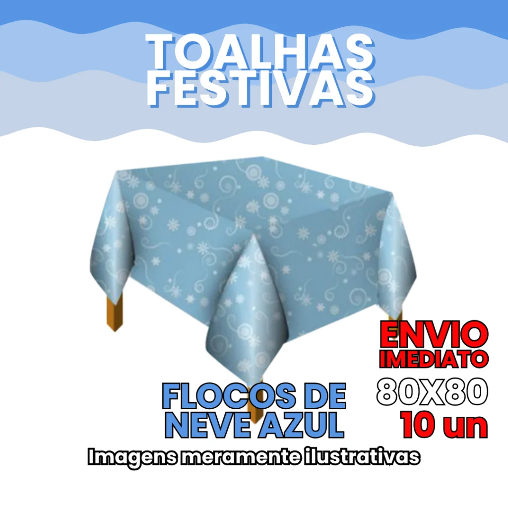 Toalha de Mesa Leitosa Festiva Temas 80×80 cm