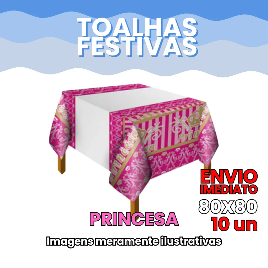 Toalha de Mesa Leitosa Festiva Temas 80×80 cm