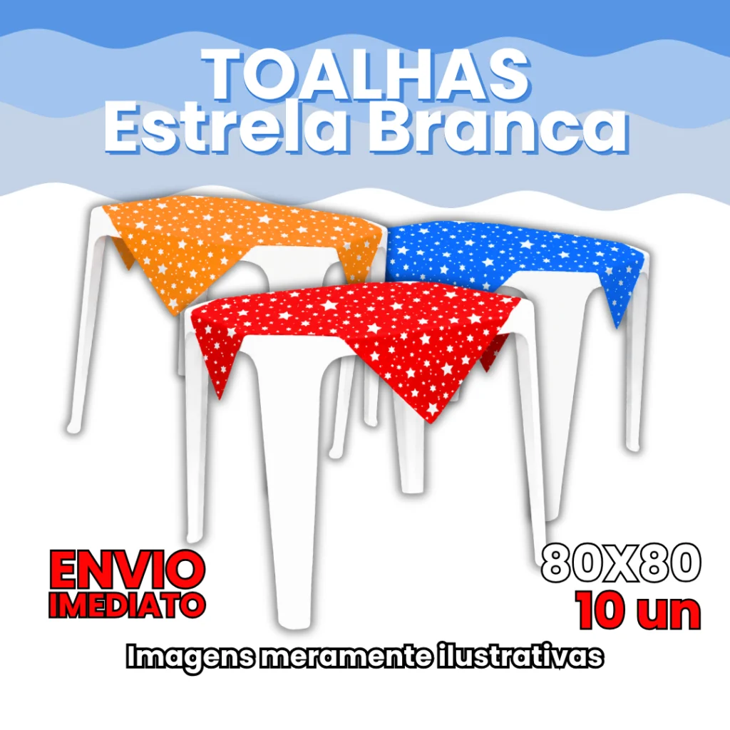 Toalha de Mesa Estrela 80x80 cm