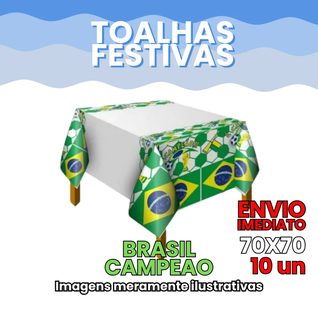 Toalha de Mesa Leitosa Festiva Temas 70x70 cm