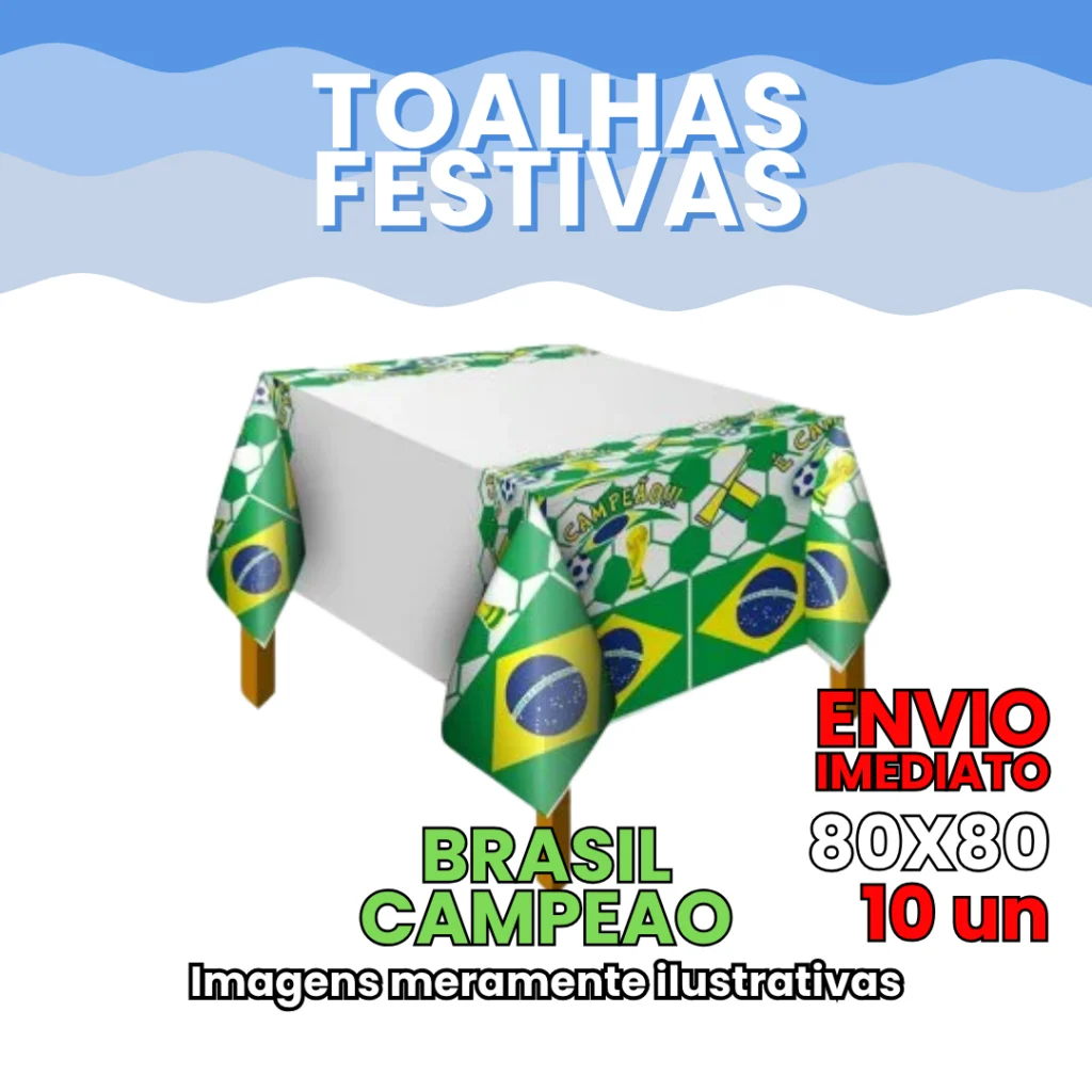 Toalha de Mesa Leitosa Festiva Temas 80×80 cm