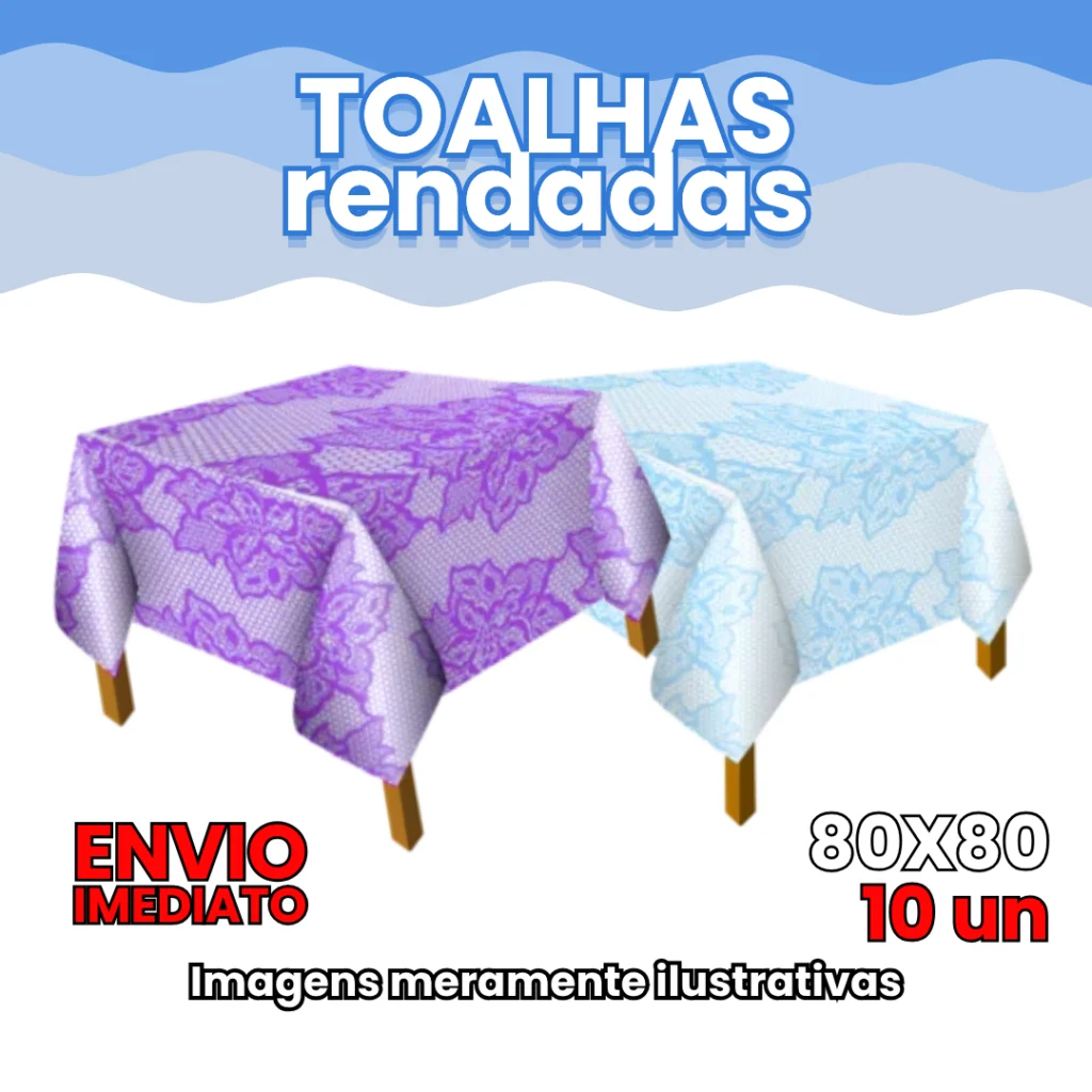 Toalha de Mesa Rendada 80x80 cm