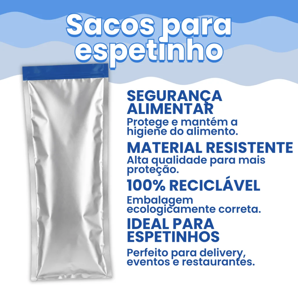 Embalagem Térmica para Espetinho Adesivados para Churrasco