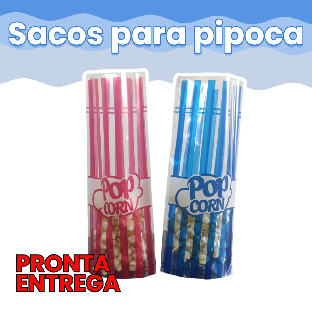 Saco para Pipoca Gourmet Popcorn