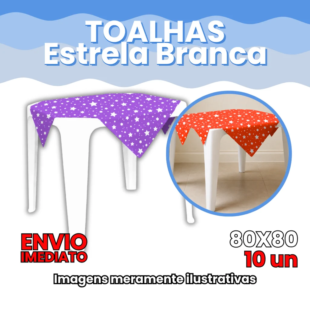 Toalha de Mesa Estrela 80x80 cm
