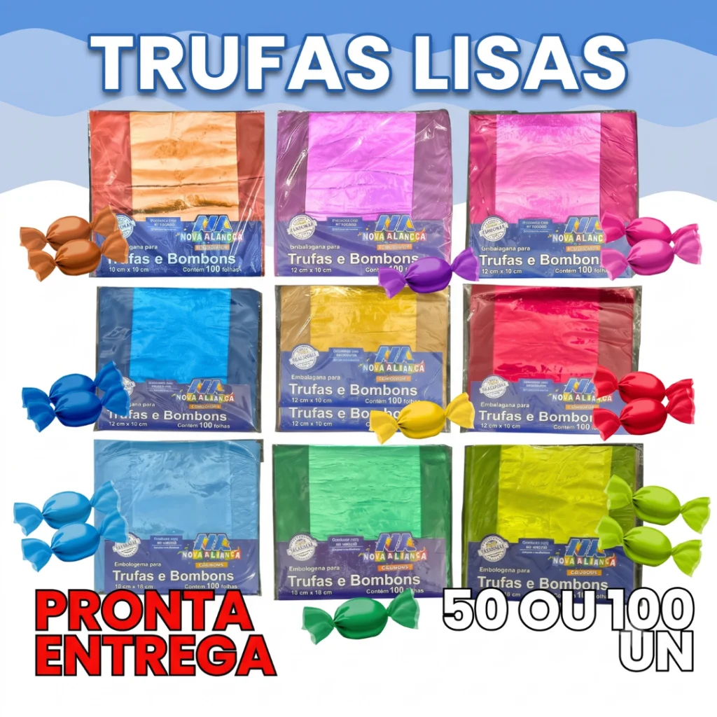 Embalagem para Trufas Sabores c/50 e 100