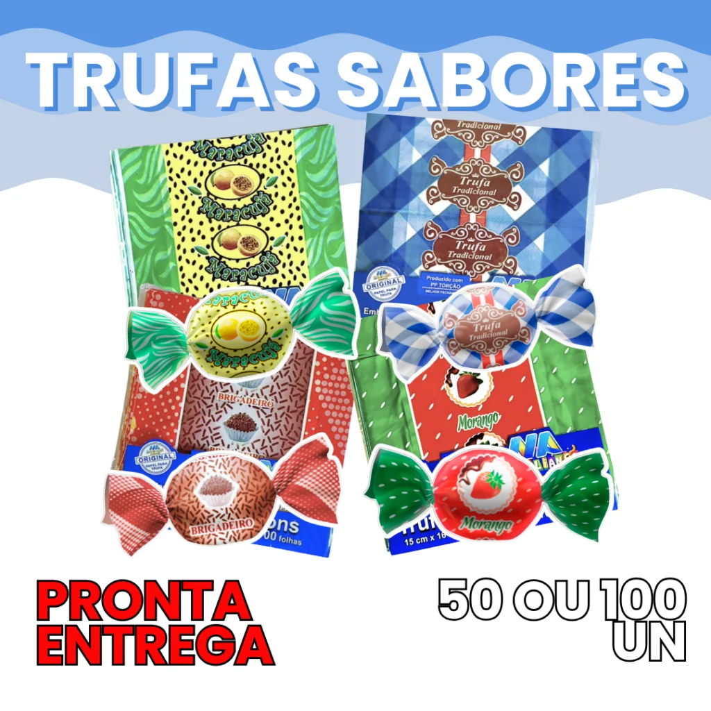 Embalagem para Trufas Sabores c/50 e 100
