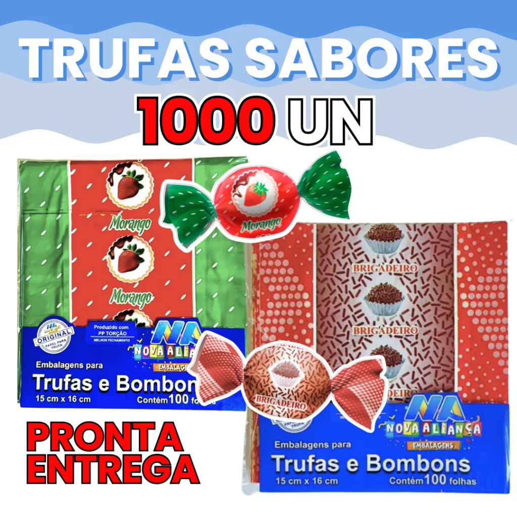 Embalagem para Trufas Sabores c/500 e 1000