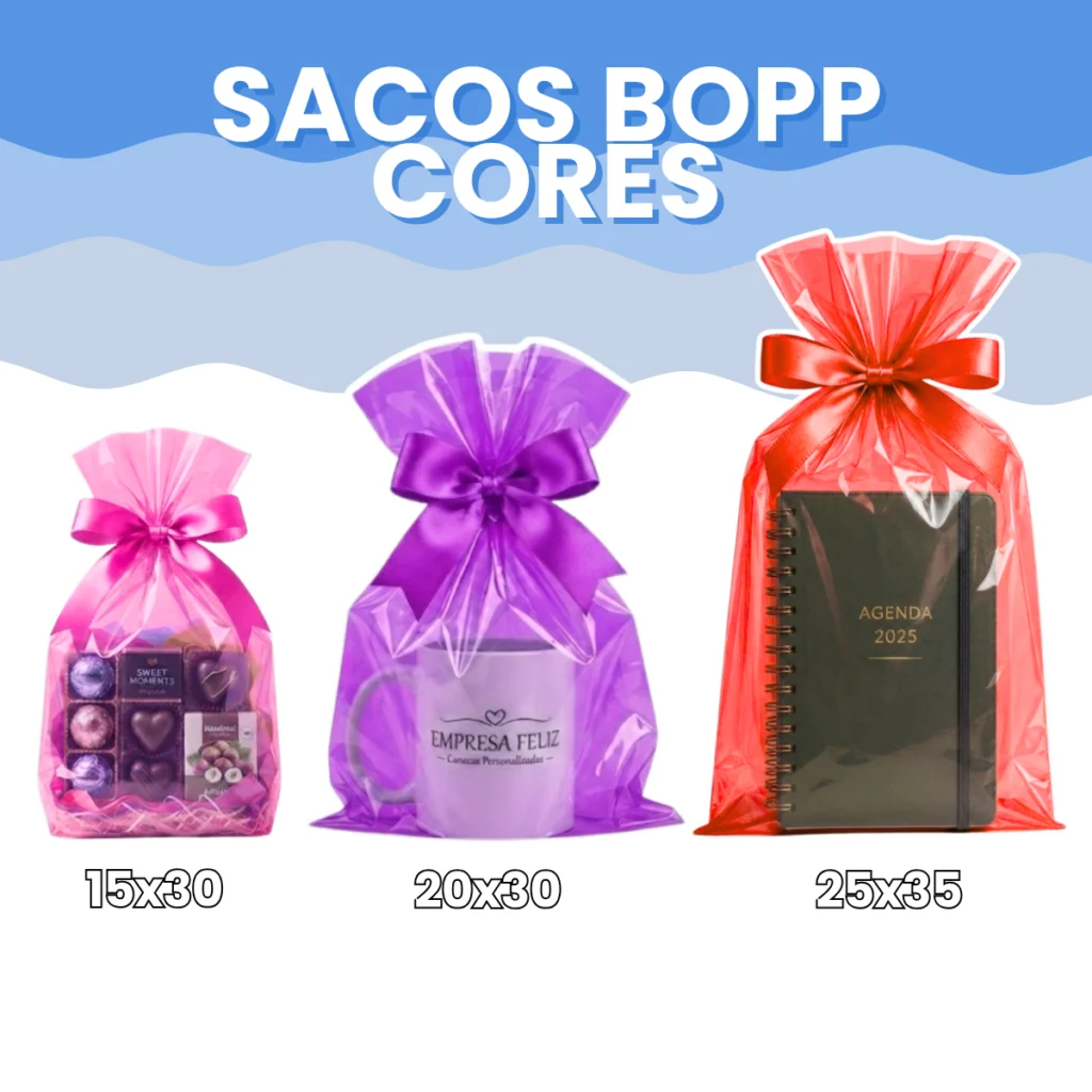 Saco BOPP Cores Transparente