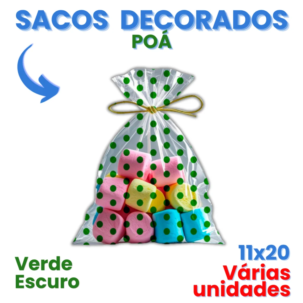 Saco Decorado Poá c/50 Unidades