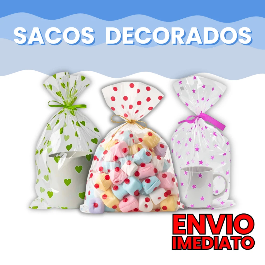 Saco Decorado Poá c/50 Unidades